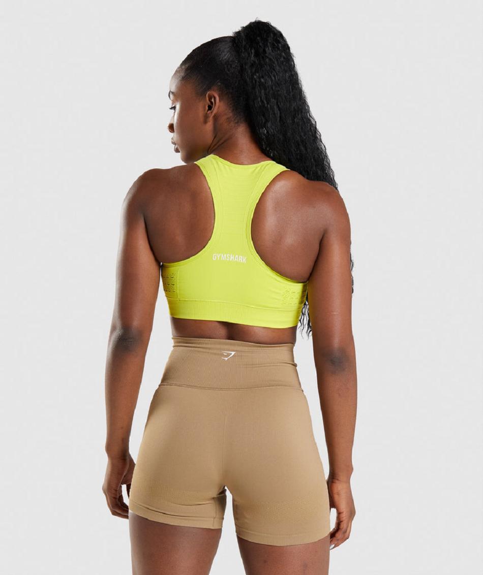 Sujetadores Deportivos Gymshark Energy Seamless Mujer Amarillo | CO 2171AHK